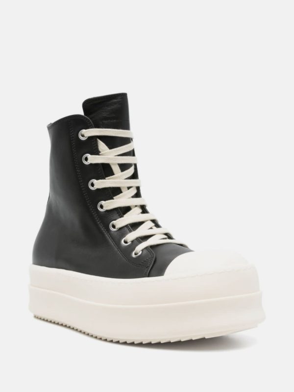 RICK OWENS - Women Leather Mega Bumper Sneaks Online now