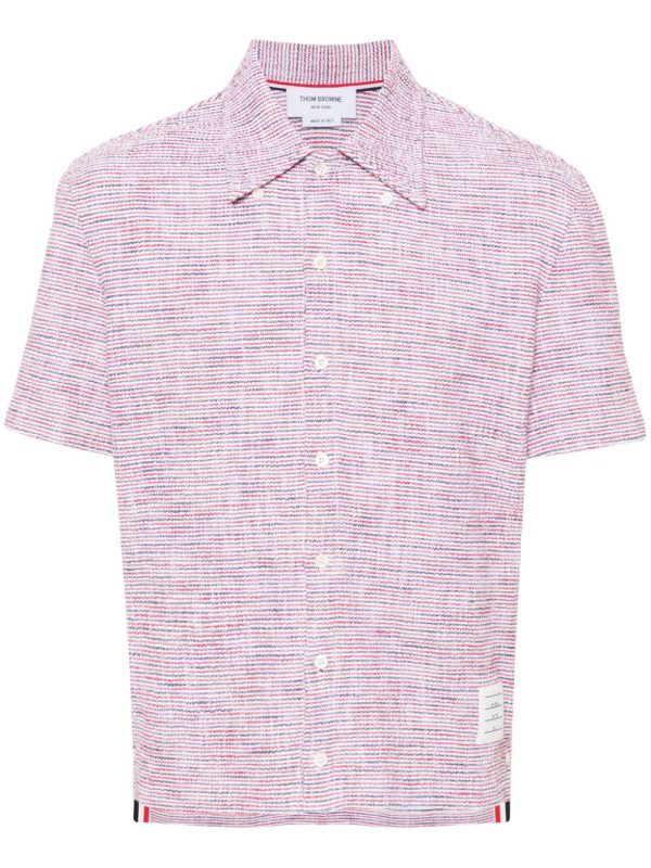 THOM BROWNE - Men Short Sleeve Button Down Shipt Shirt For Cheap