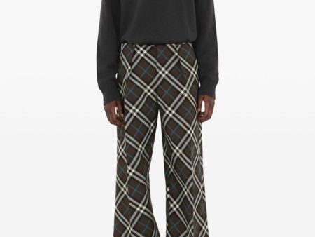 BURBERRY - Men Check Jogging Pants Fashion