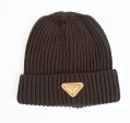 Brown rib style beanie Hot on Sale