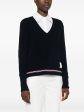 THOM BROWNE - Women Long Sleeve V Neck Top Online Sale