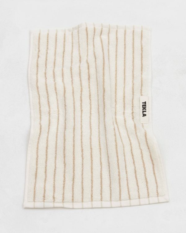 TEKLA - Striped Organic Cotton Terry Hand Towel 20x35   Online Sale