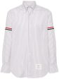 THOM BROWNE - Men Straight Fit BD PC L S  W GG Armband Stripe Madras Shirt Fashion