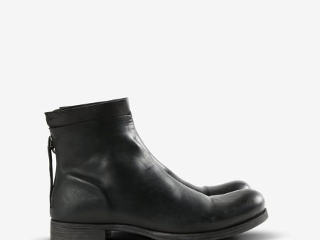 MA+ - Men Short Back Zipper Boot W Embossment Online now