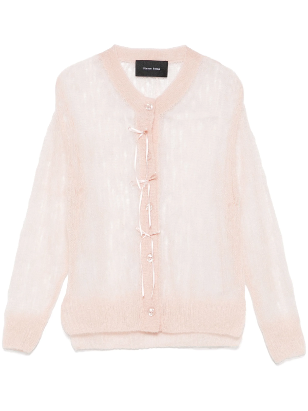 SIMONE ROCHA - Women W  Bow Cropped Long Sleeve Cardigan Sale