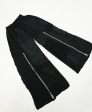 BLACK patch-work wide leg zip pants (XS) Online Hot Sale