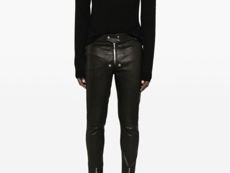 RICK OWENS - Men Cropped Biker Round Neck Sweater Supply