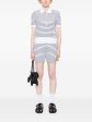 THOM BROWNE - Women Short Sleeve Rib Cuff Polo In Striped Textured For Cheap