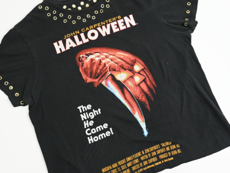 HALLOWEEN gold GROMMET TEE (large) Hot on Sale