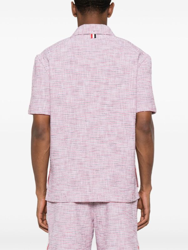 THOM BROWNE - Men Short Sleeve Button Down Shipt Shirt For Cheap