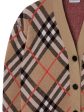 BURBERRY - Women Check Wool Blend Cardigan Online Sale