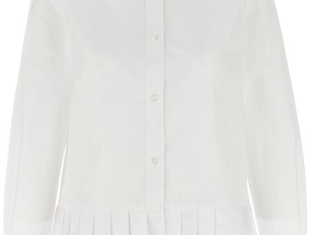 THOM BROWNE - Women Easy Fit Point Shirt Online Sale