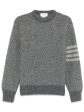 THOM BROWNE - Men W 4 Bar Striped Relaxed Fit Crew Neck Pullover Online Sale