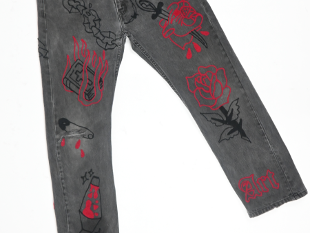 TATTOO PANTS (34 32) Online Hot Sale