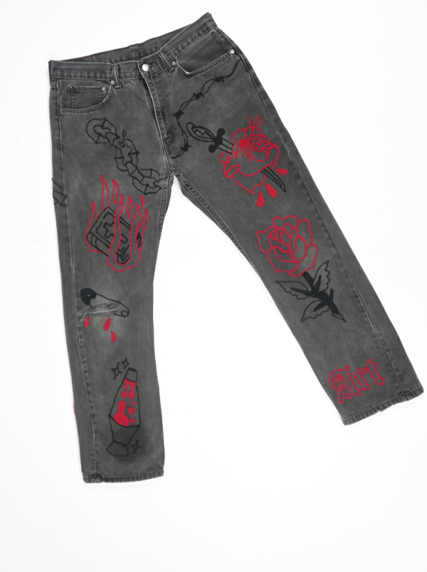 TATTOO PANTS (34 32) Online Hot Sale