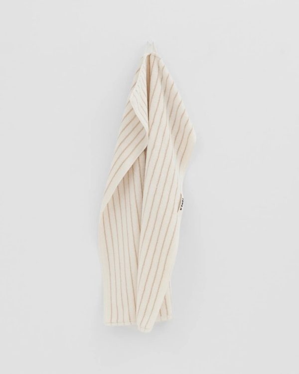 TEKLA - Striped Organic Cotton Terry Hand Towel 20x35   Online Sale