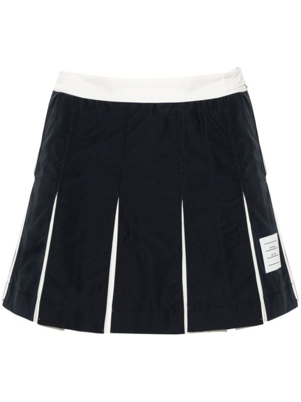 THOM BROWNE - Women Mini Box Pleat Skirt Discount