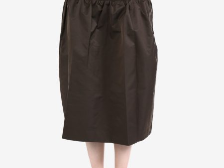 AMOMENTO - Women Nylon Shirring Flare Skirt For Cheap