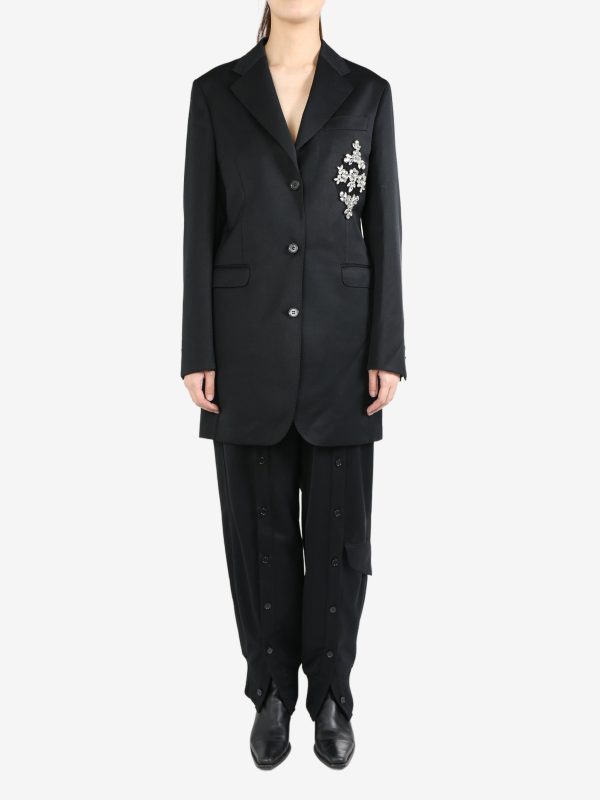 SIMONE ROCHA - Women W Emb Longline Plunge Jacket For Discount