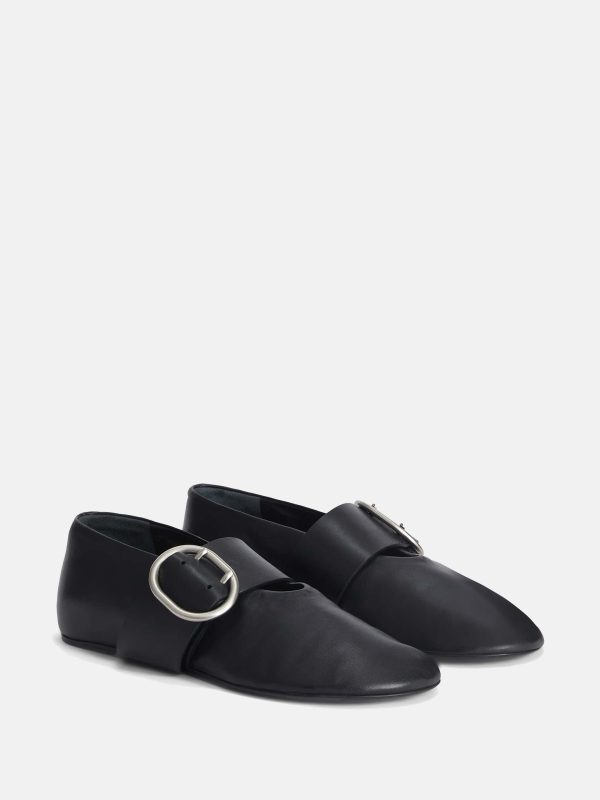 JIL SANDER - Women Soft Leather Mary Jane Ballerina Flat Online now