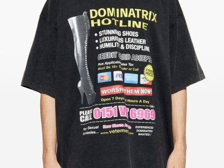 VETEMENTS - Unisex Dominatrix Hotline Oversized T-shirt Supply