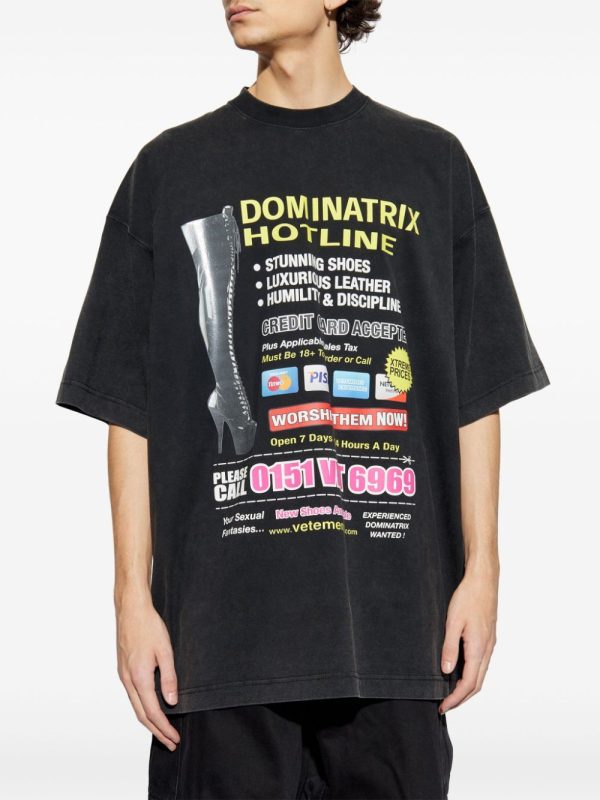 VETEMENTS - Unisex Dominatrix Hotline Oversized T-shirt Supply