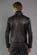 RORKE BADER - Men Bevel Leather Jacket For Discount