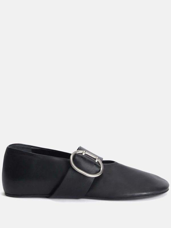 JIL SANDER - Women Soft Leather Mary Jane Ballerina Flat Online now