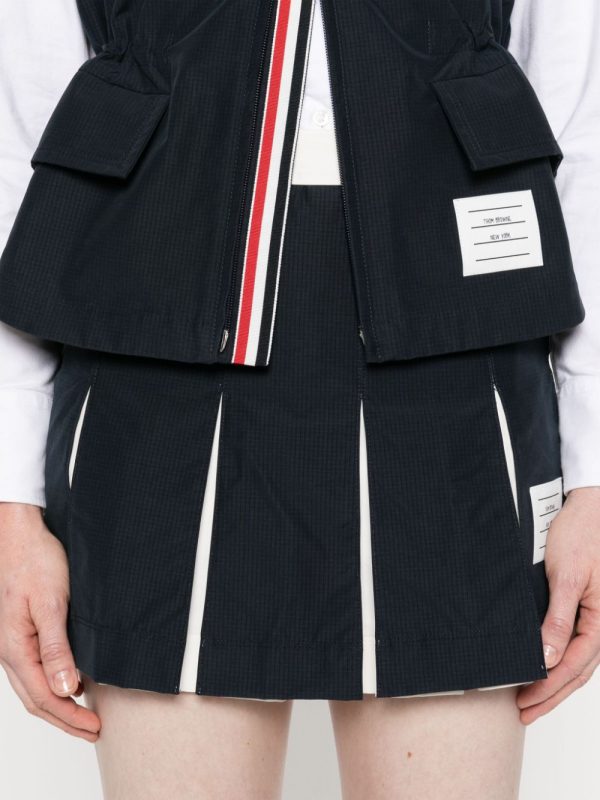 THOM BROWNE - Women Mini Box Pleat Skirt Discount