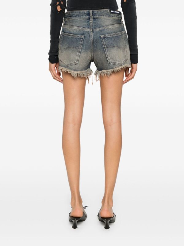 BALENCIAGA - Women Mini Denim Shorts For Cheap