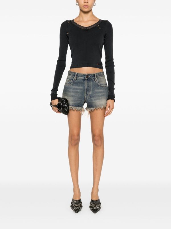 BALENCIAGA - Women Mini Denim Shorts For Cheap