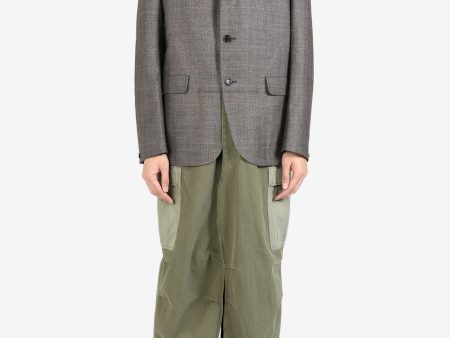 JUNYA WATANABE - Men Cotton Herringbone Garment Treated Coat For Cheap