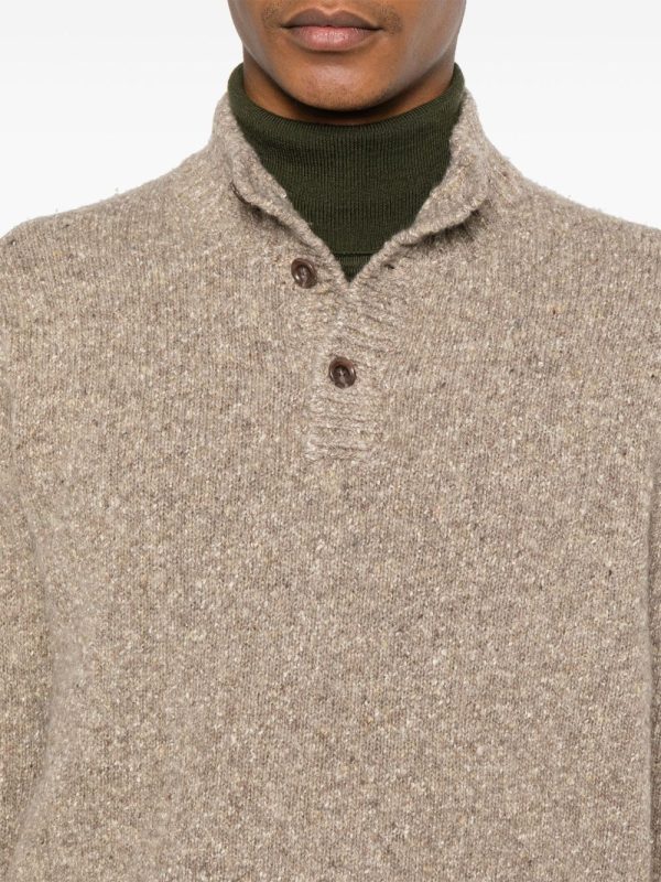 POLO RALPH LAUREN - Men Donegal Wool Blend Long Sleeve Sweater Online Sale