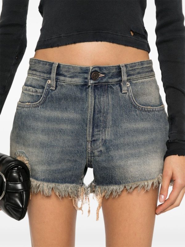 BALENCIAGA - Women Mini Denim Shorts For Cheap