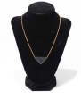 Matte black emblem necklace Hot on Sale