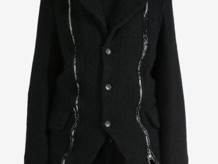 COMME DES GARCONS BLACK - Wool Zipper Accent Jacket Discount