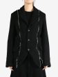 COMME DES GARCONS BLACK - Wool Zipper Accent Jacket Discount