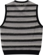 STUSSY - Men Striped Sweater Vest Cheap