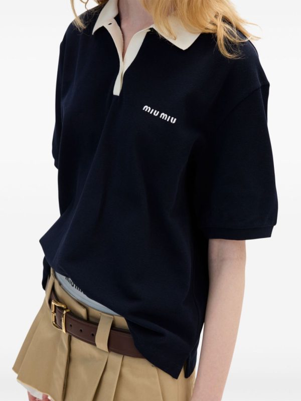 MIU MIU - Women Piqué Polo Shirt Supply