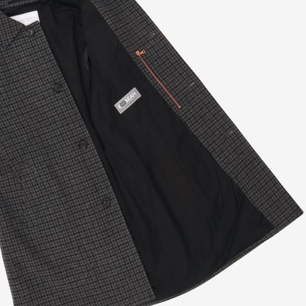 Dogtooth Wool Overcoat Online Sale