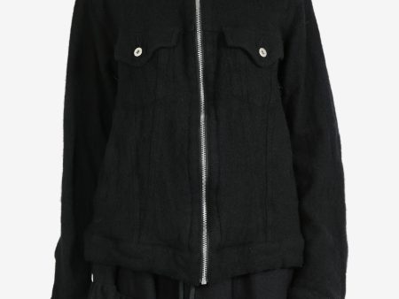 COMME DES GARCONS BLACK - Women Medium Tweed Garment Treated Jacket Discount