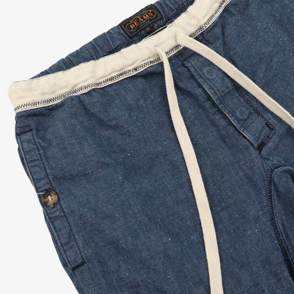 Cuffed Denim Trousers Hot on Sale