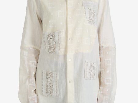 COMMUNS - Unisex Patterned Thin Shirt Online Sale