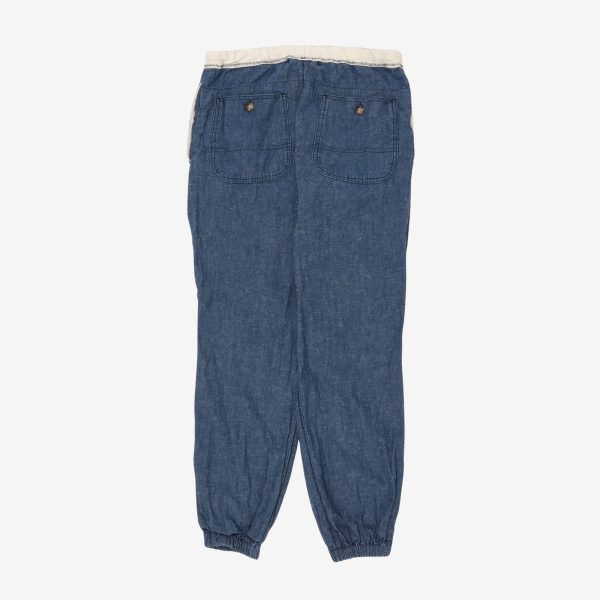 Cuffed Denim Trousers Hot on Sale