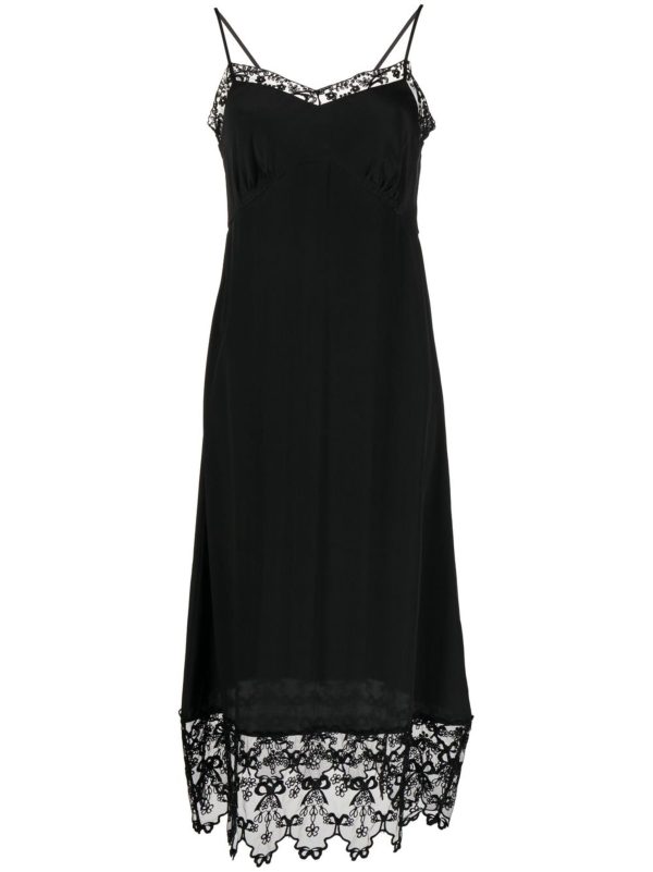 SIMONE ROCHA - Women W  Deep Lace Trim Slip Dress Online now