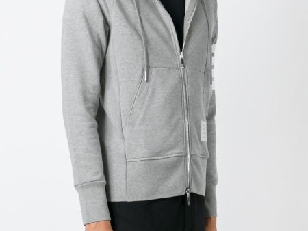 THOM BROWNE - Men Classic Full Zip Hoodie In Classic Loopback W  Engineered 4 Bar Online Sale