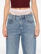 ALEXANDER WANG - Women Slit Hem Jean Prestyle Hotfix Mesh Undie Sale