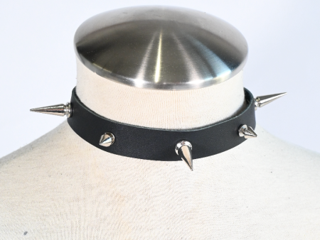 DAN 7:20 Spike Silver Choker Hot on Sale