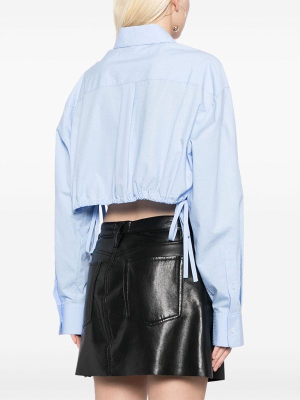 ALEXANDER WANG - Women Hotfix Drawstring Cropped Buttondown Online