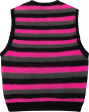 STUSSY - Men Striped Sweater Vest Discount